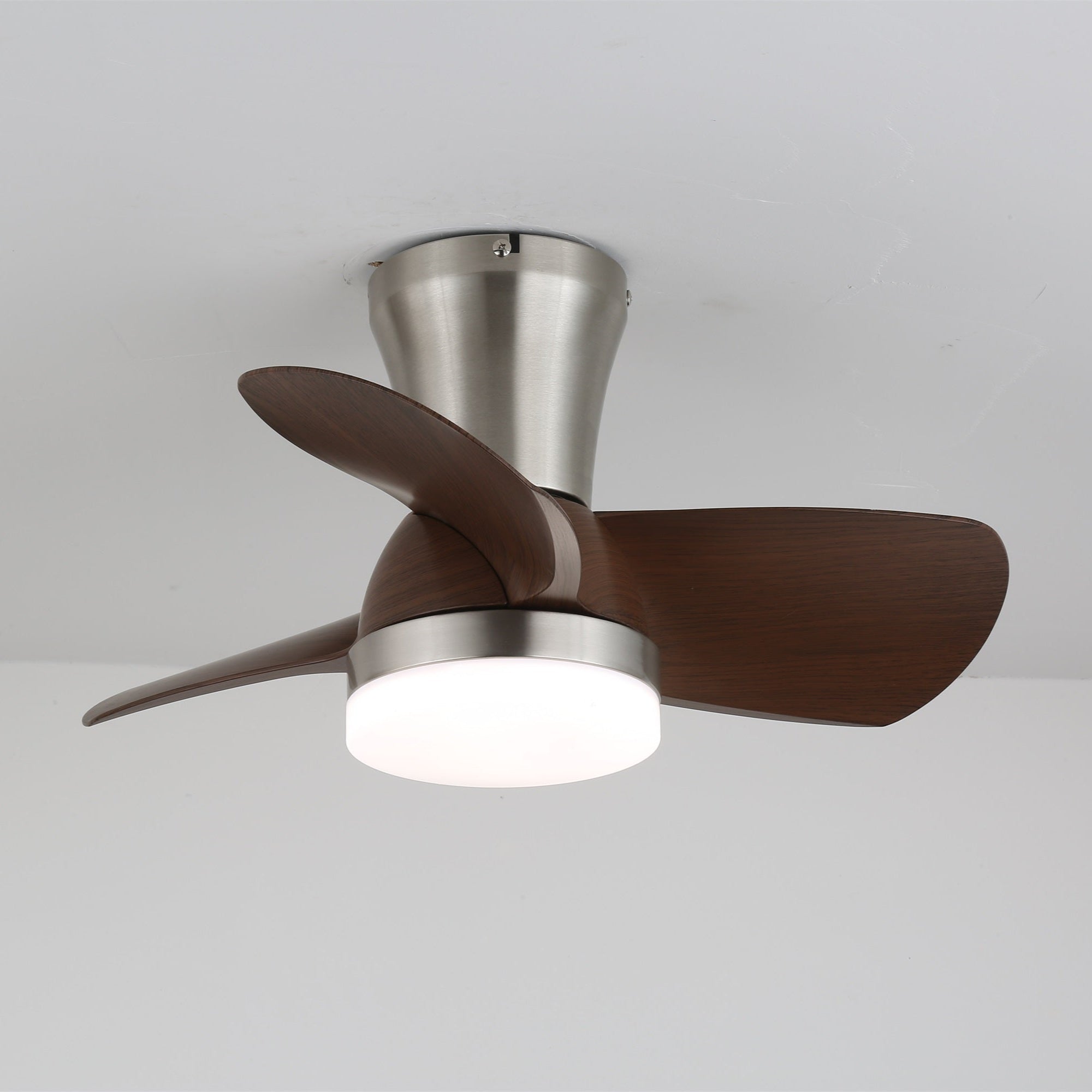 Plafonnier Ventilateur | Finition Bois Noyer, LED Intégrée 6