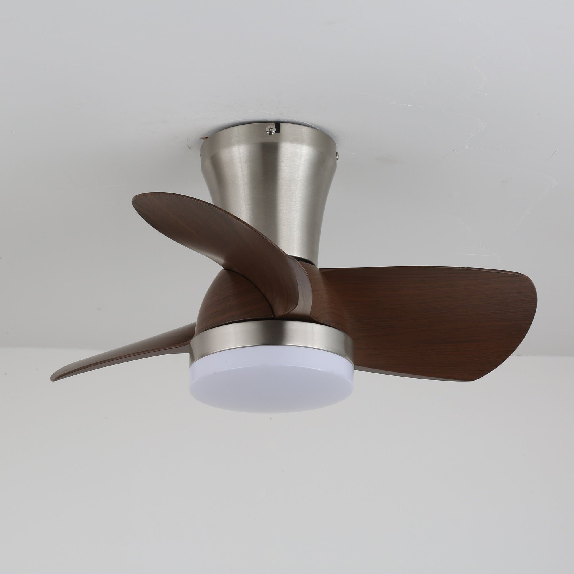 Plafonnier Ventilateur | Finition Bois Noyer, LED Intégrée 9