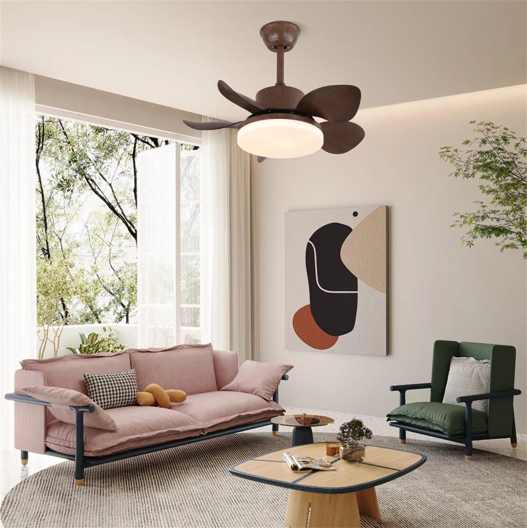Plafonnier Ventilateur | Pales en ABS, Éclairage LED Intégré 4
