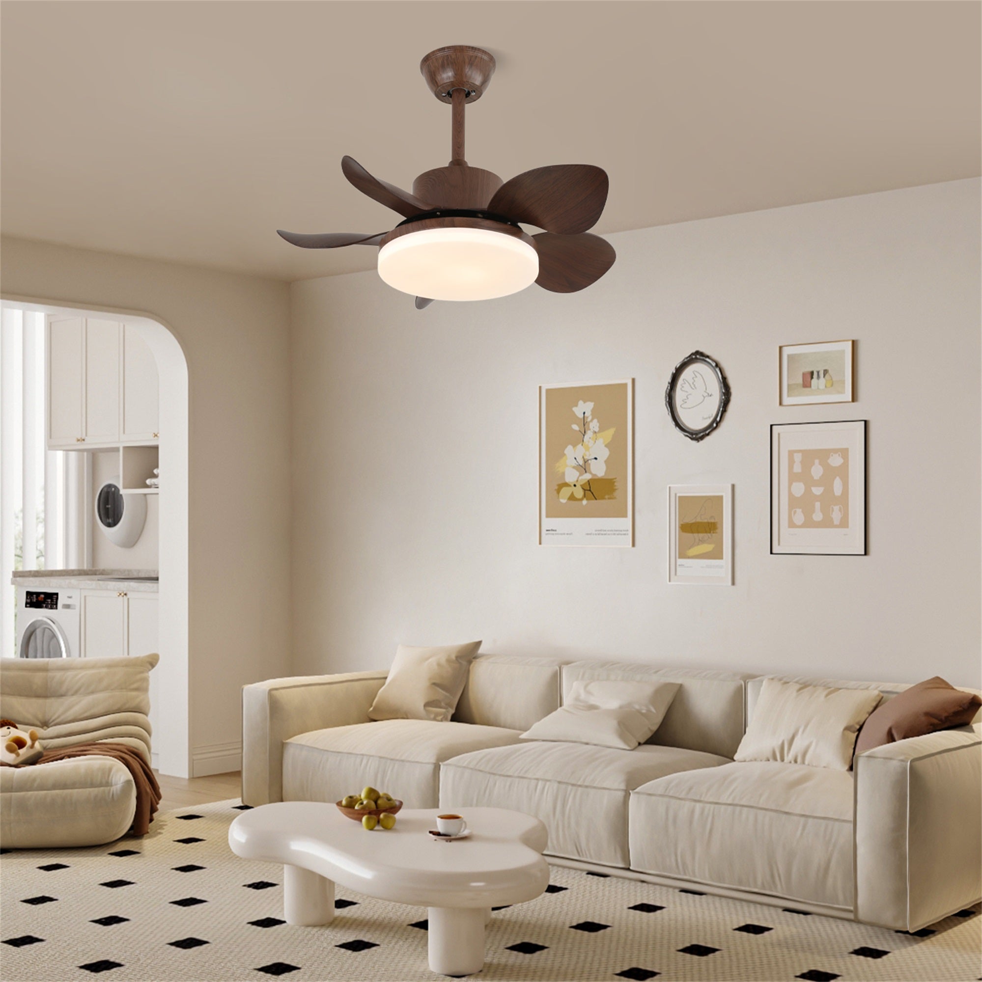 Plafonnier Ventilateur | Pales en ABS, Éclairage LED Intégré 6