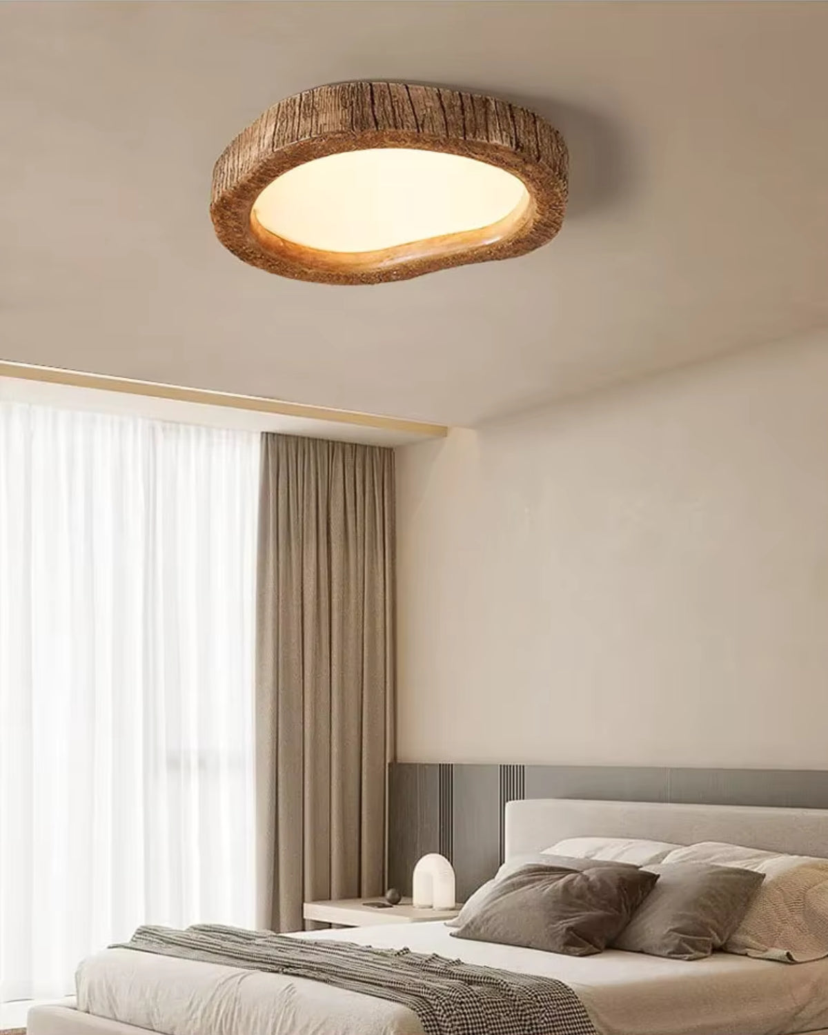 Plafonnier | Surface Aspect Bois, Forme Compacte 3