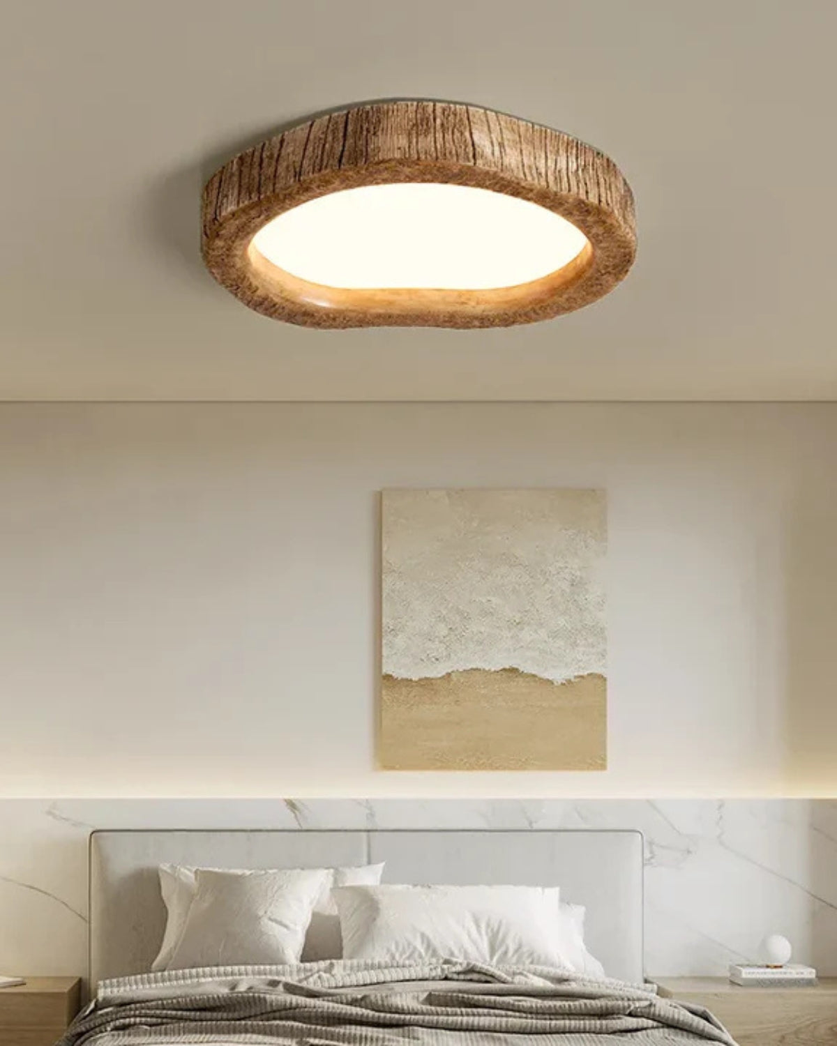 Plafonnier | Surface Aspect Bois, Forme Compacte 5