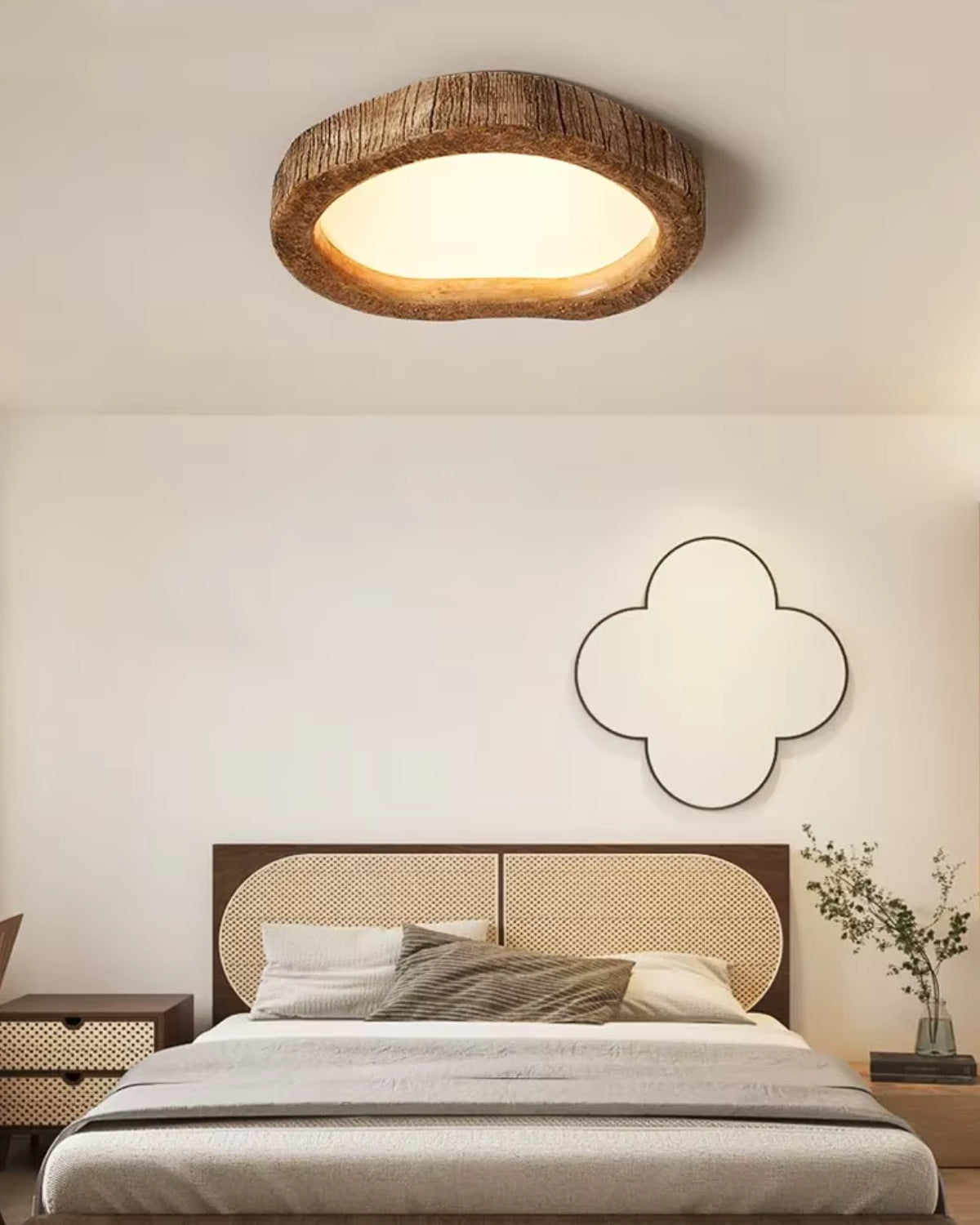 Plafonnier | Surface Aspect Bois, Forme Compacte 7
