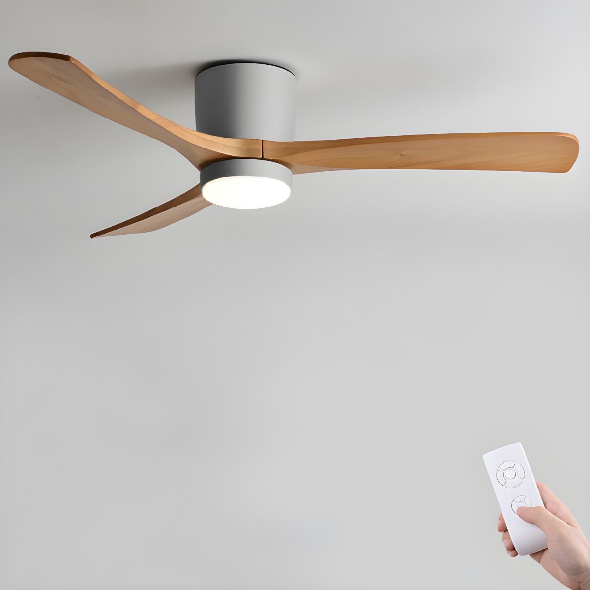 Plafonnier | Ventilateur En Bois, Style Nordique 0