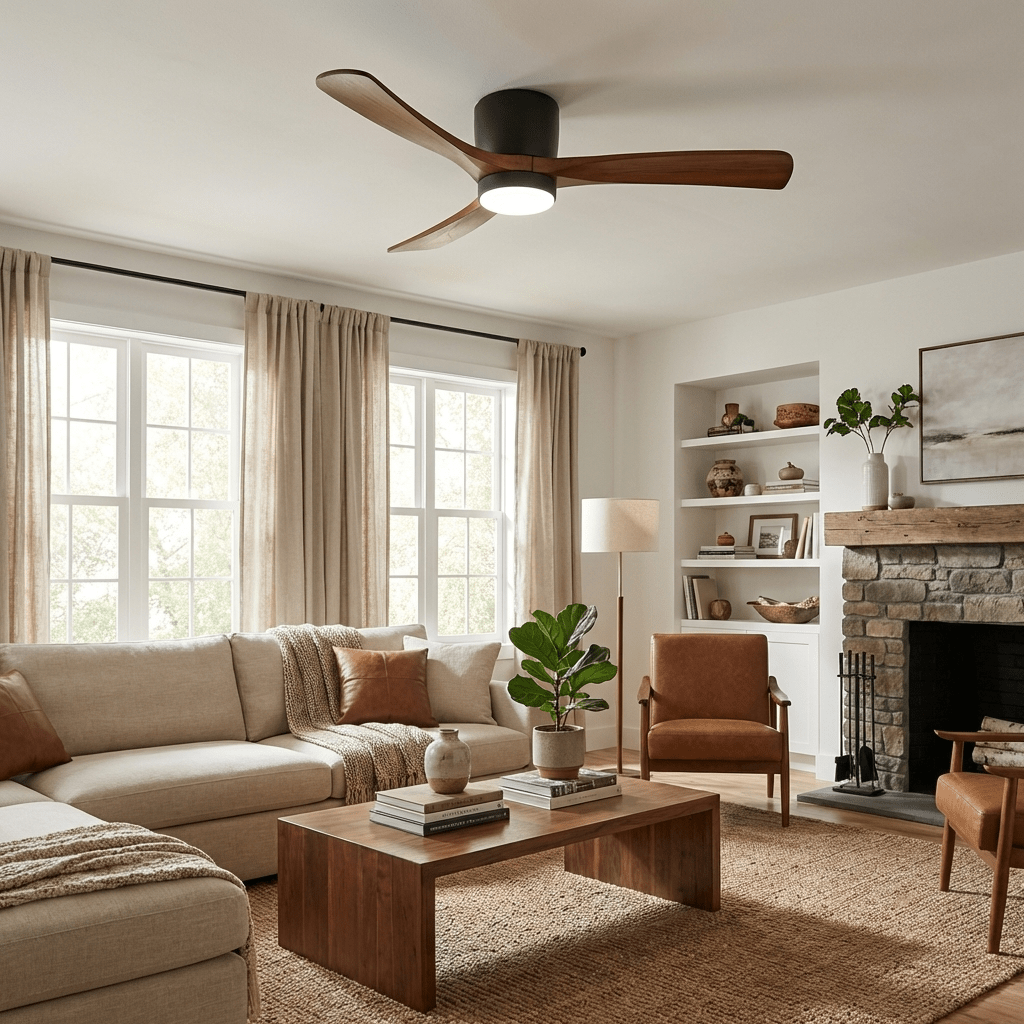 Plafonnier | Ventilateur En Bois, Style Nordique 2