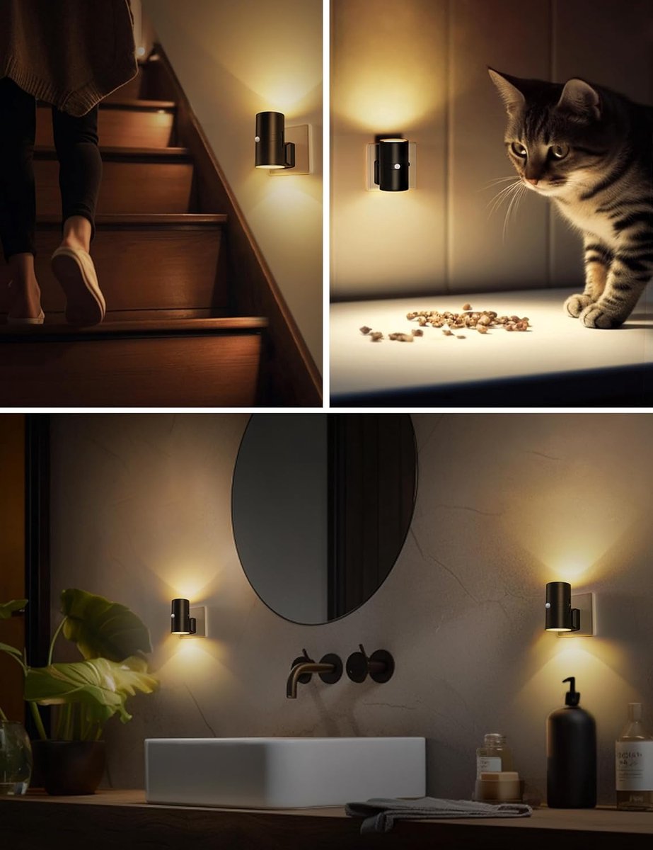 Veilleuse PlugGlow LED Dimmable Blanc Chaud pour Couloir et Chambre