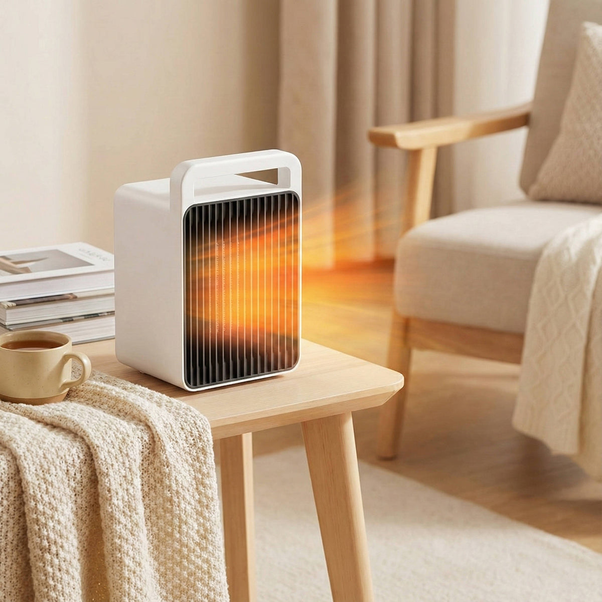 Chauffage Électrique Portable 600W avec Céramique PTC