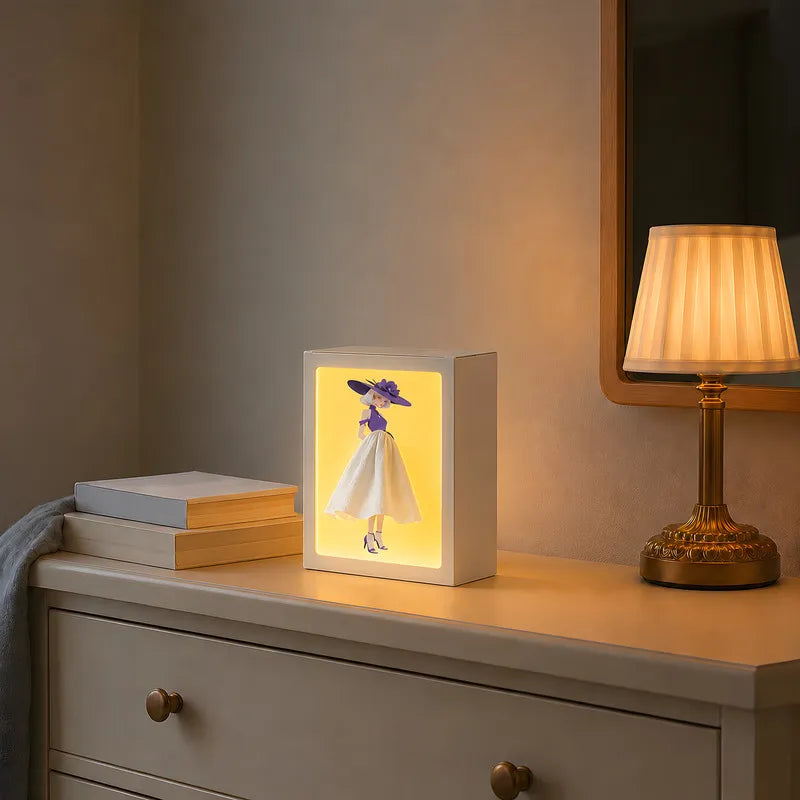 Porte-mouchoirs design avec éclairage intégré, effet superposé 5