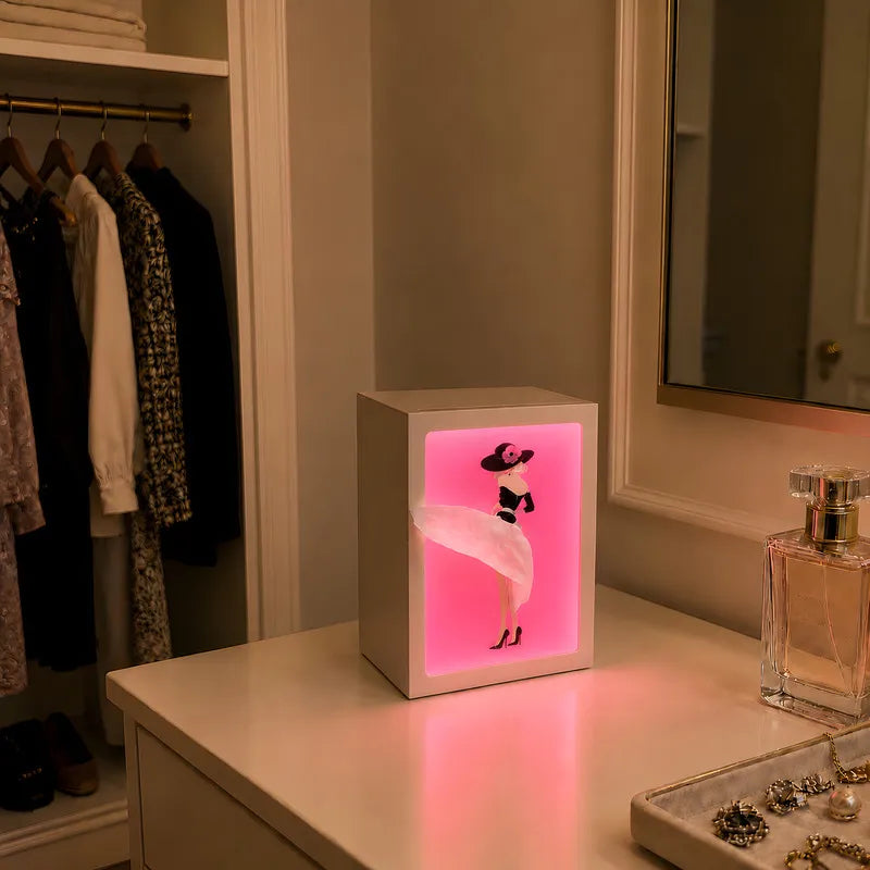 Porte-mouchoirs design avec éclairage intégré, effet superposé 6