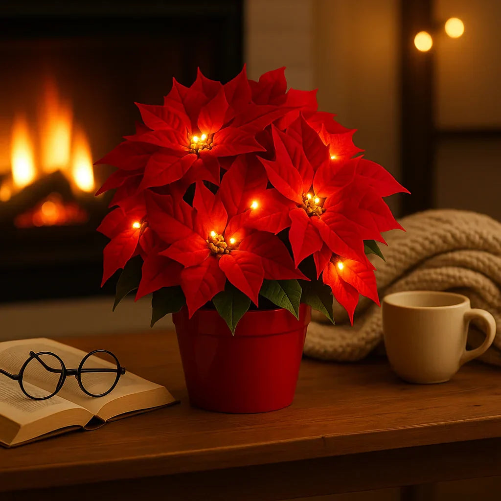 RubyBloom Glow – Lampe décorative LED blanc chaud pour le salon