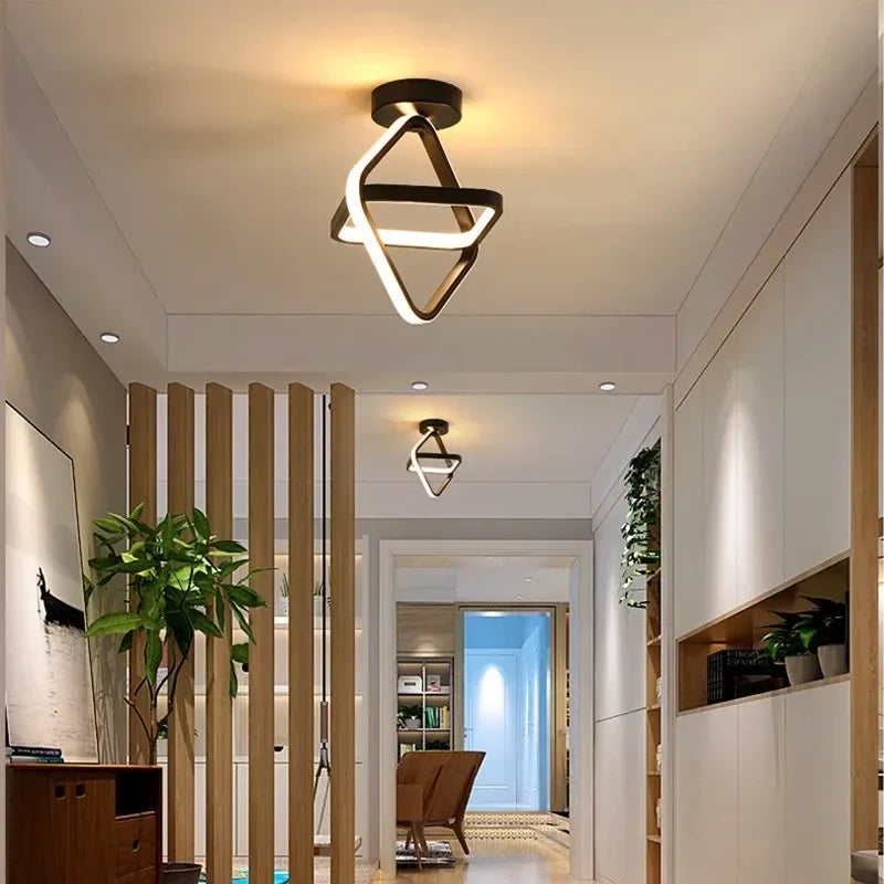 Orbis – Plafonnier LED Double Anneau Moderne Blanc Salon