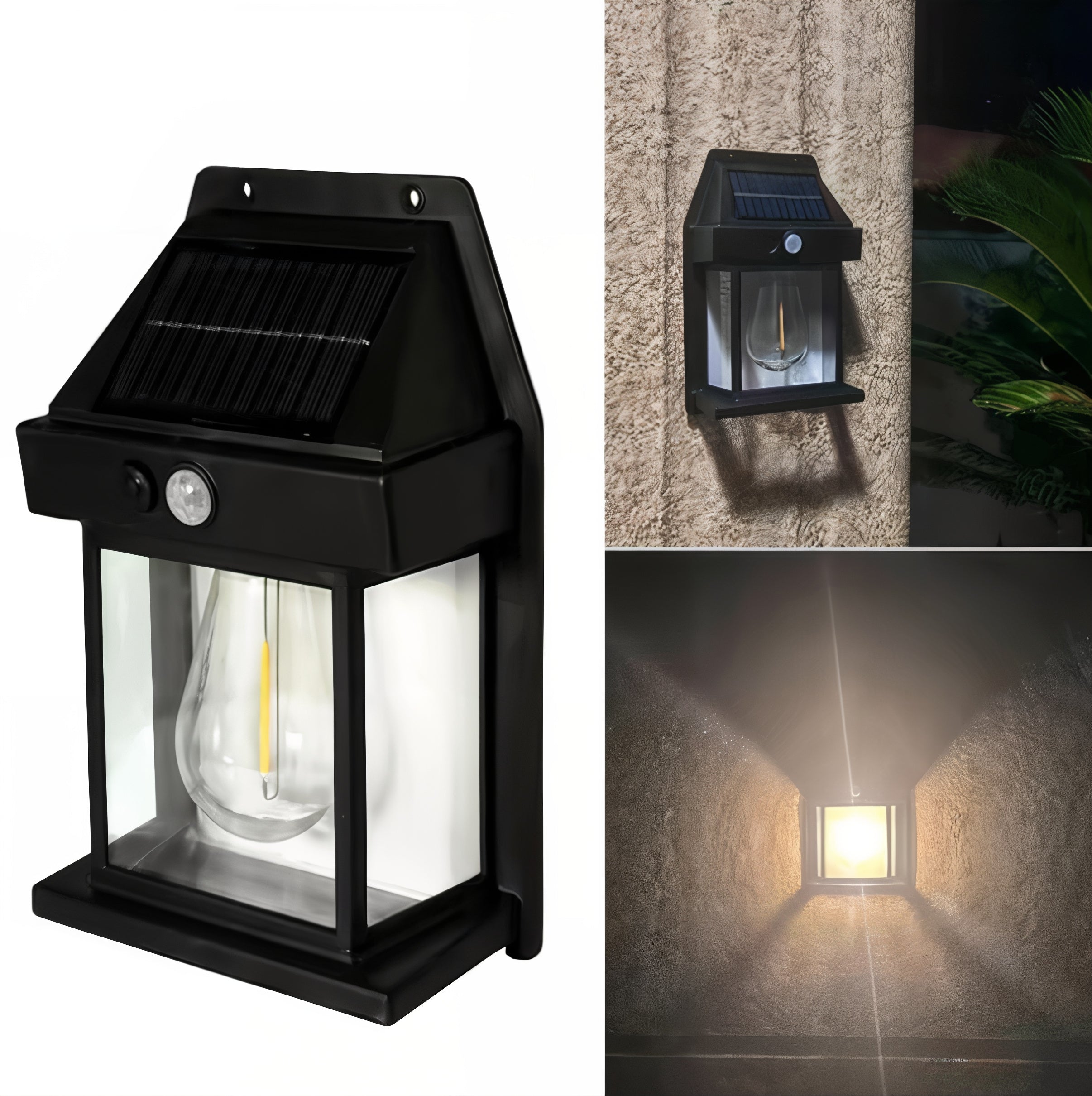 SolarLux – Applique murale LED solaire, design moderne, jardin