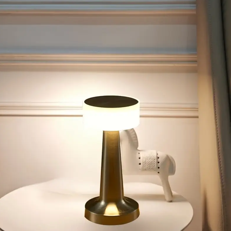 LunaHalo I Lampe de Table Sans Fil – LED, Rechargeable, Design Moderne pour Chambre