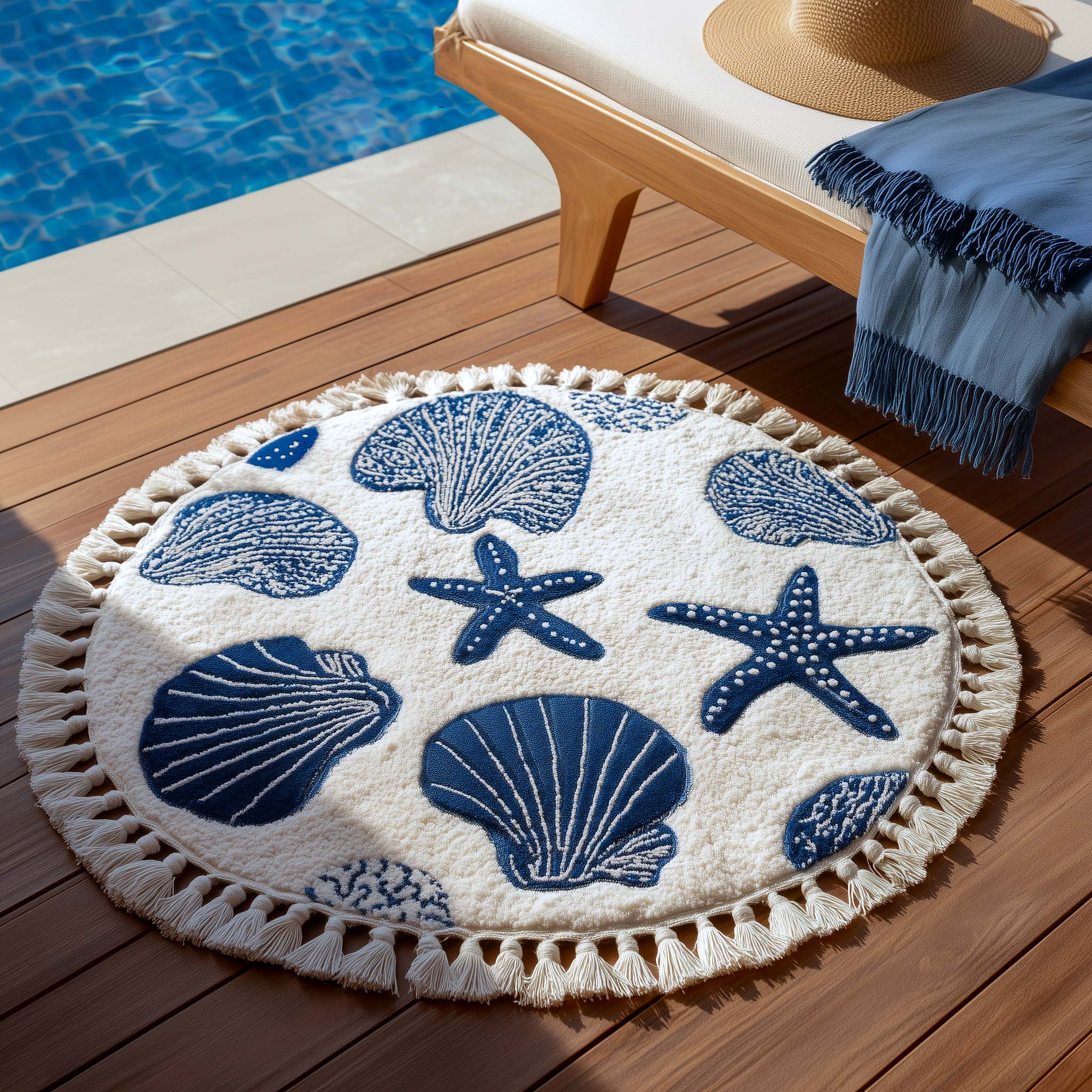 Serviette de Plage Ronde | Tissu Éponge, Séchage Rapide 0