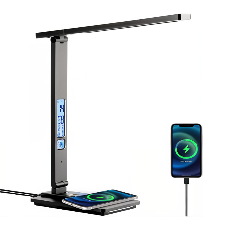 SmartBeam – Lampe de bureau LED avec chargeur sans fil et port USB