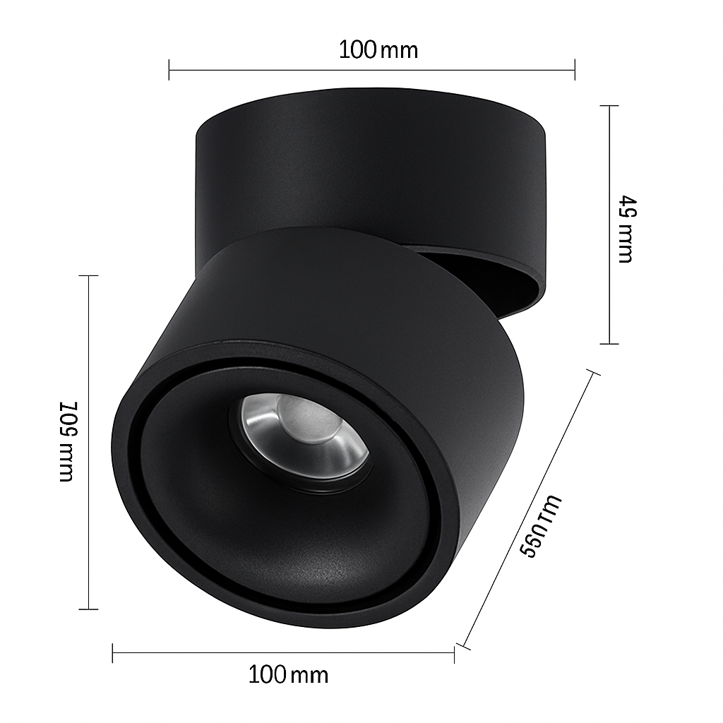Spot LED Rond Orientable | Finition Mate Givrée 7