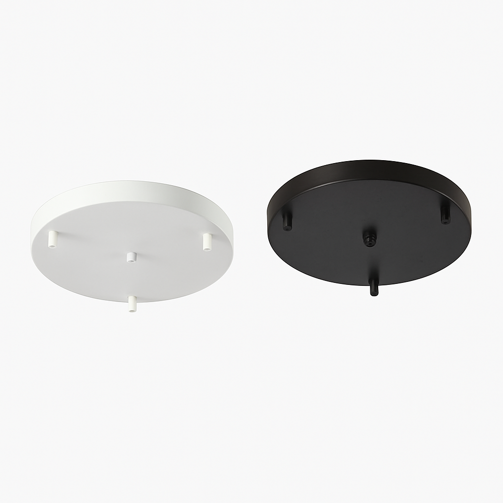 Support Socle Rond | Métal Noir ou Blanc, 5 Trous 0