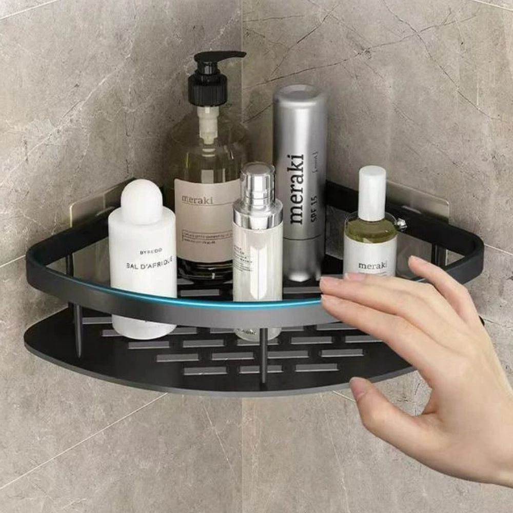 Support de douche | Design incurvé, cadre ouvert avec crochet amovible 2