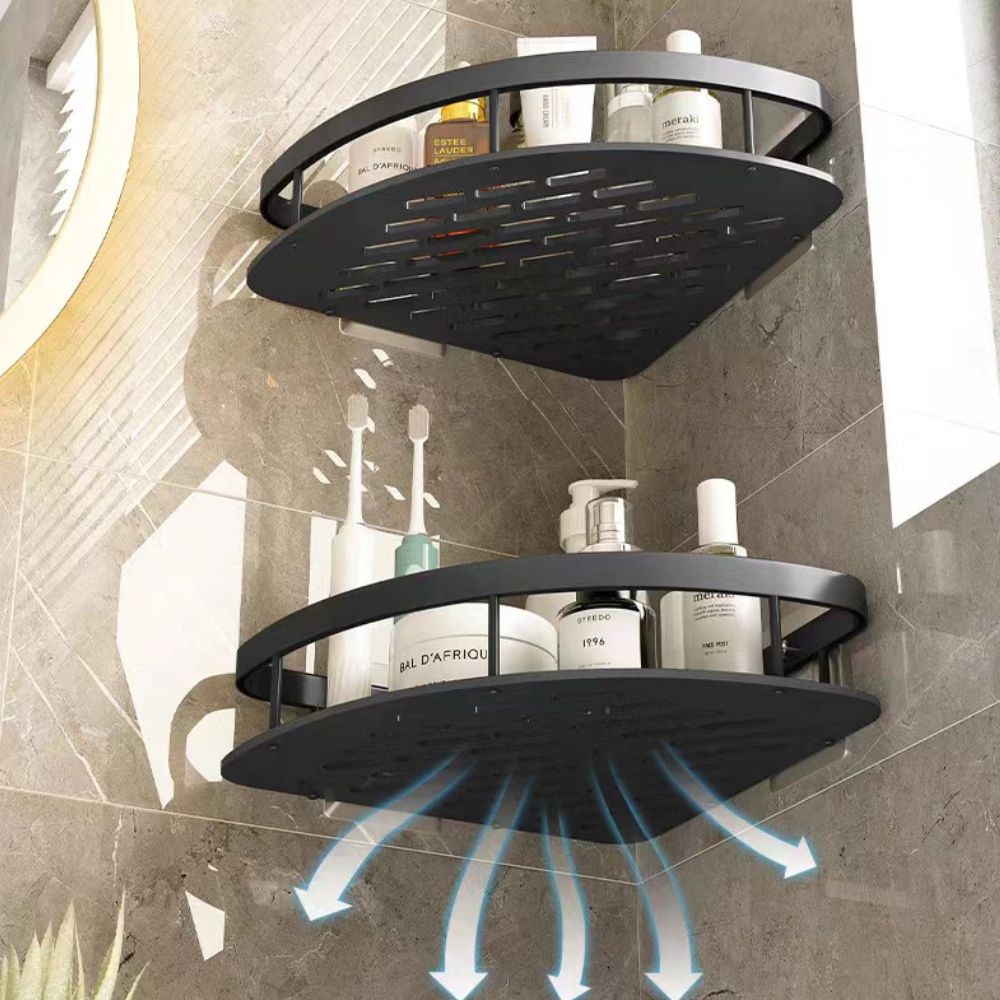 Support de douche | Design incurvé, cadre ouvert avec crochet amovible 8