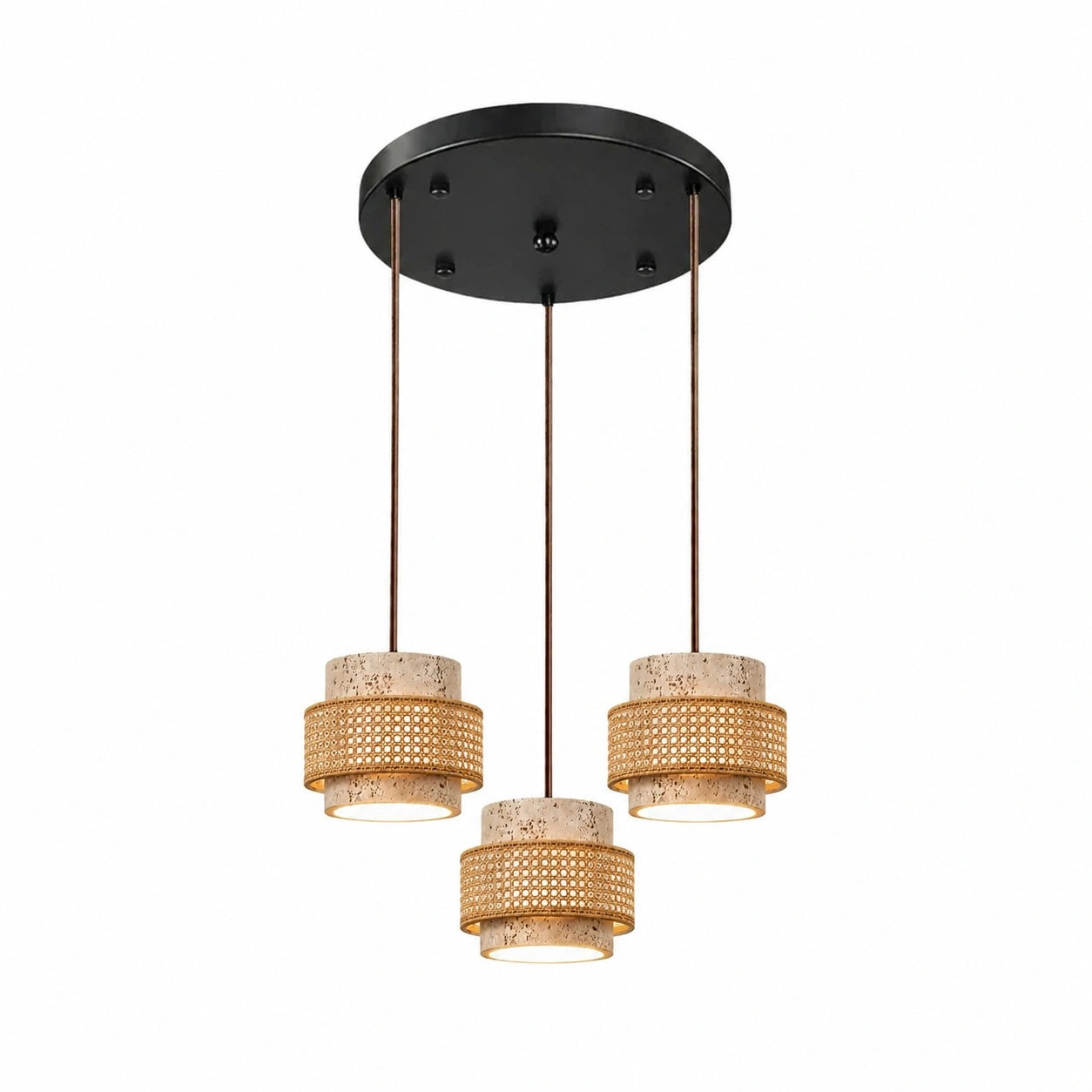 Suspension Cylindrique | Travertin Naturel, Design Épuré 19