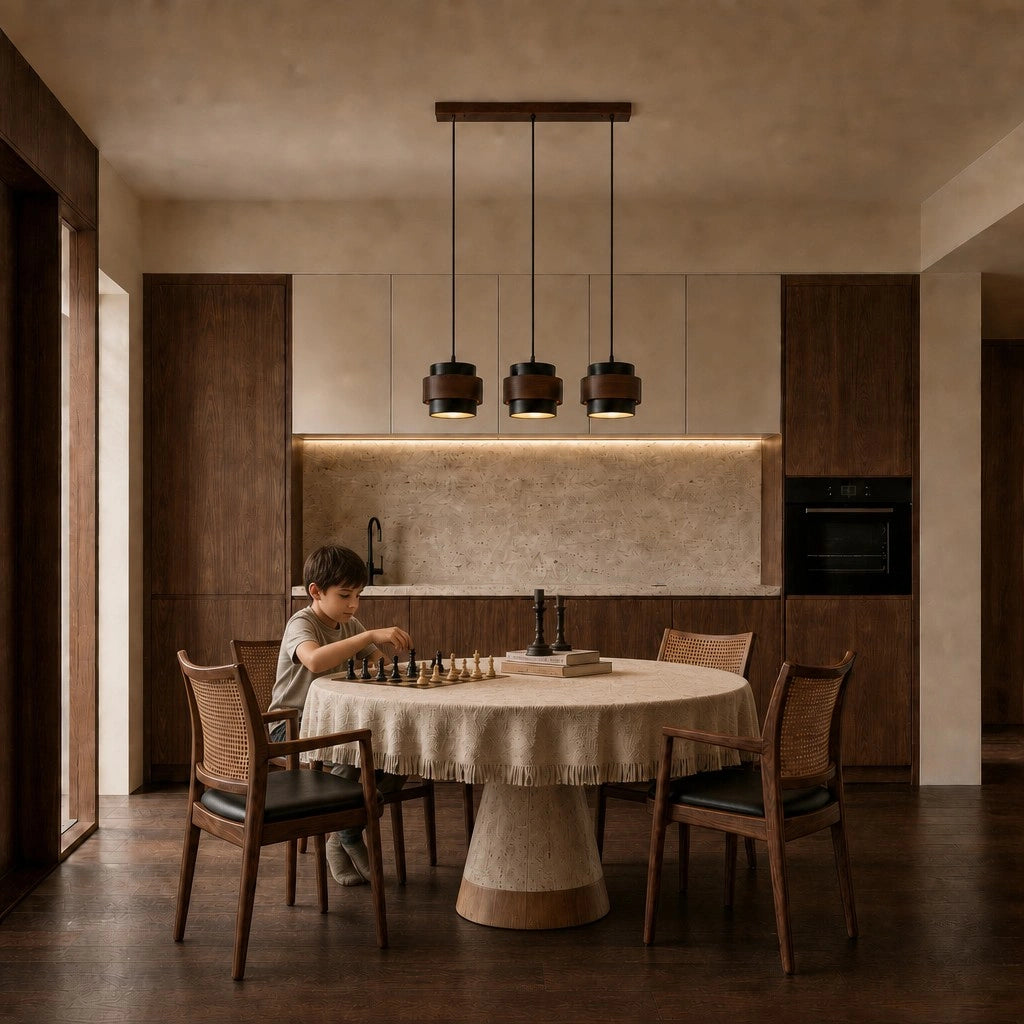 Suspension Cylindrique | Travertin Naturel, Design Épuré 8