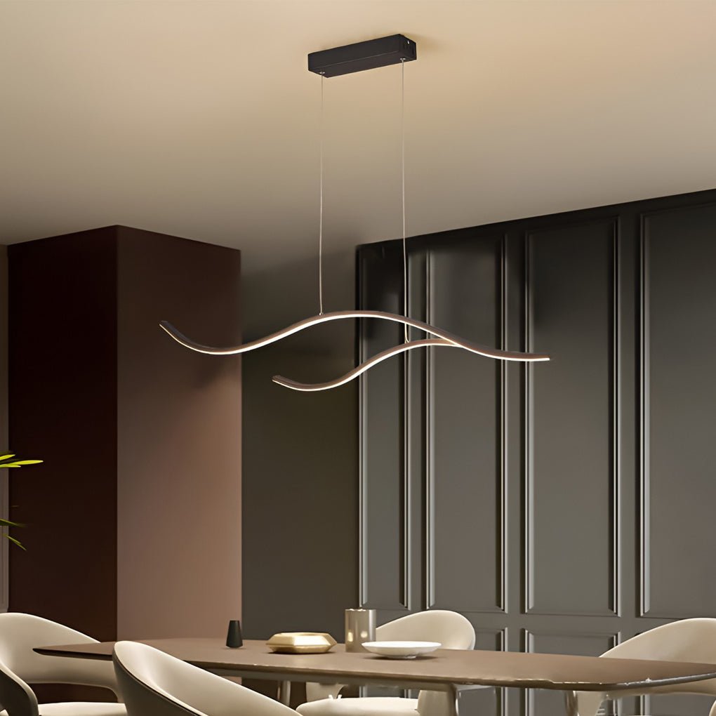 Suspension LED | Design Ondulé, Abat-Jour Silicone 0