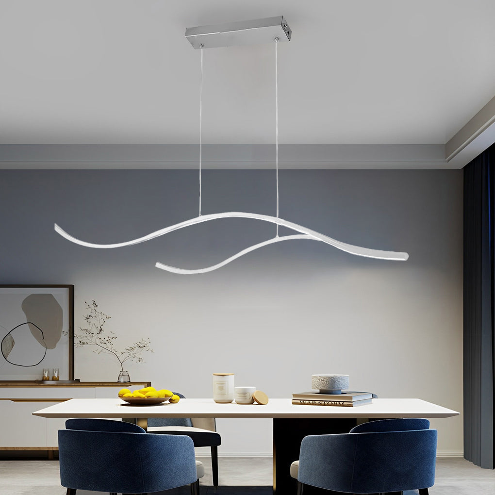 Suspension LED | Design Ondulé, Abat-Jour Silicone 10