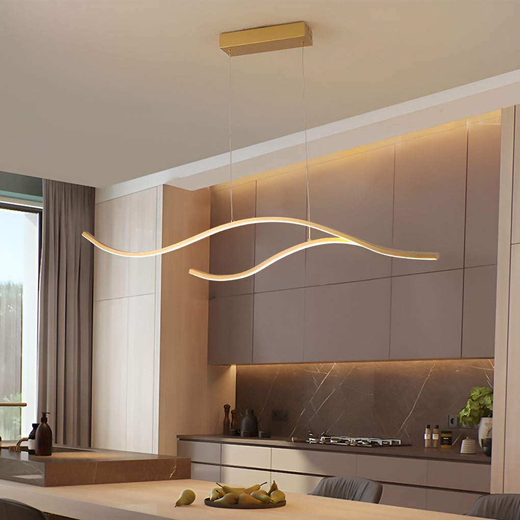 Suspension LED | Design Ondulé, Abat-Jour Silicone 11