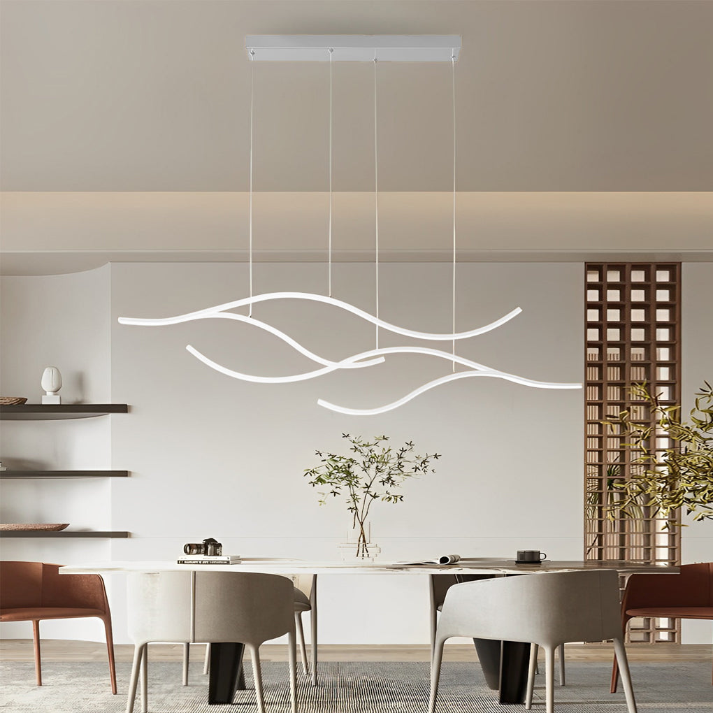 Suspension LED | Design Ondulé, Abat-Jour Silicone 12