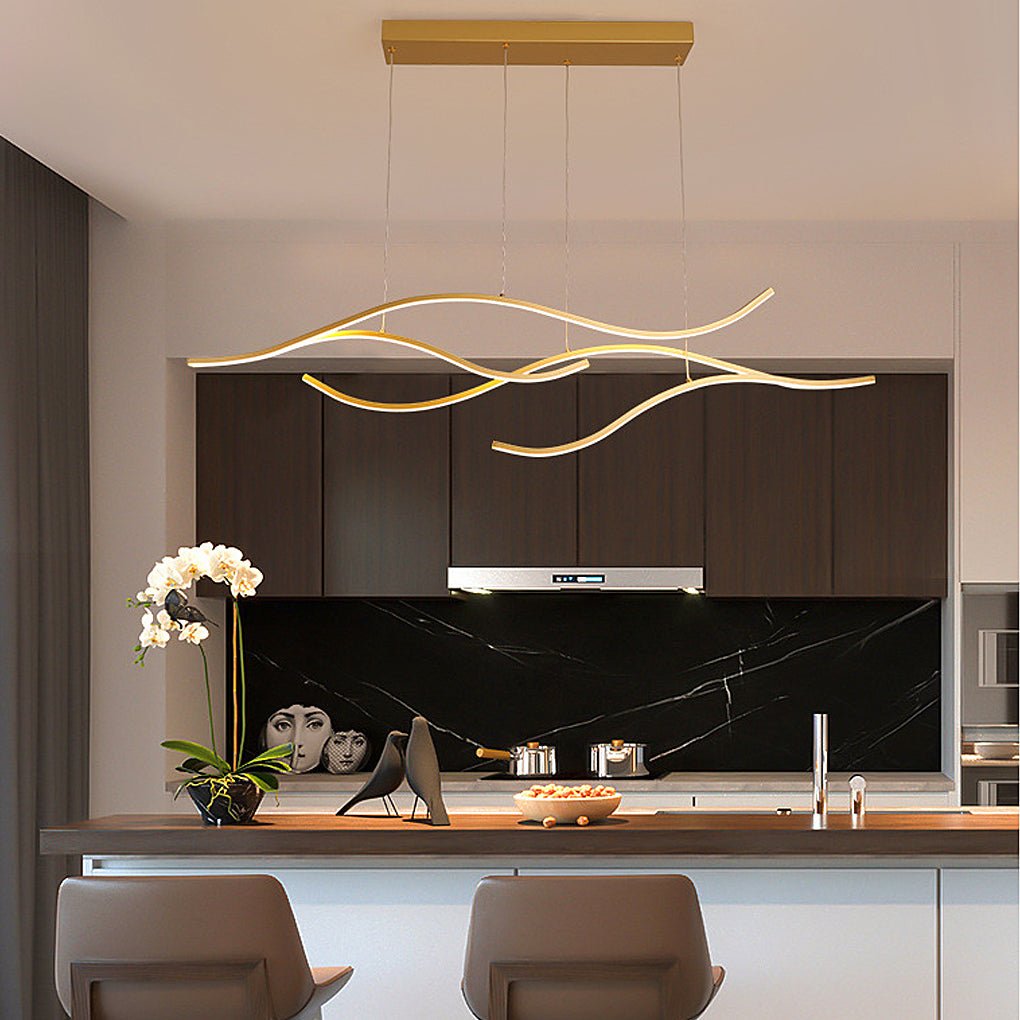 Suspension LED | Design Ondulé, Abat-Jour Silicone 13