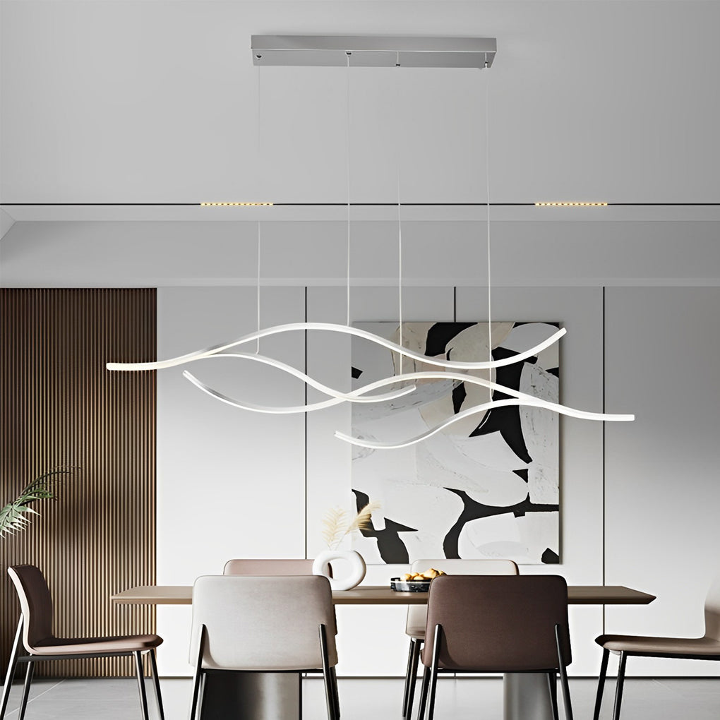 Suspension LED | Design Ondulé, Abat-Jour Silicone 14