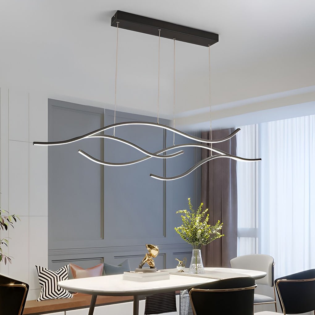 Suspension LED | Design Ondulé, Abat-Jour Silicone 16