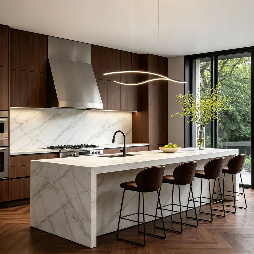 Suspension LED | Design Ondulé, Abat-Jour Silicone 2