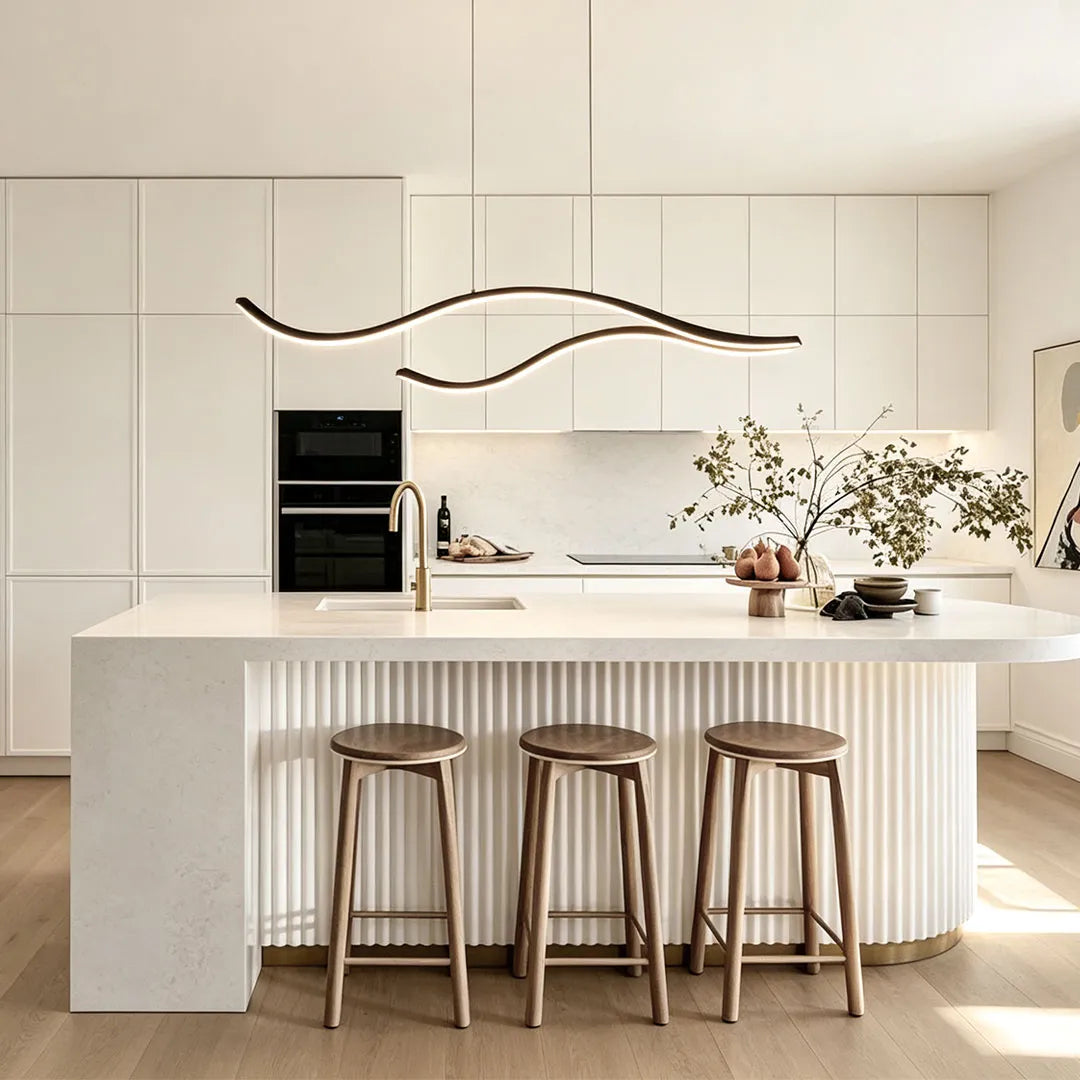 Suspension LED | Design Ondulé, Abat-Jour Silicone 3