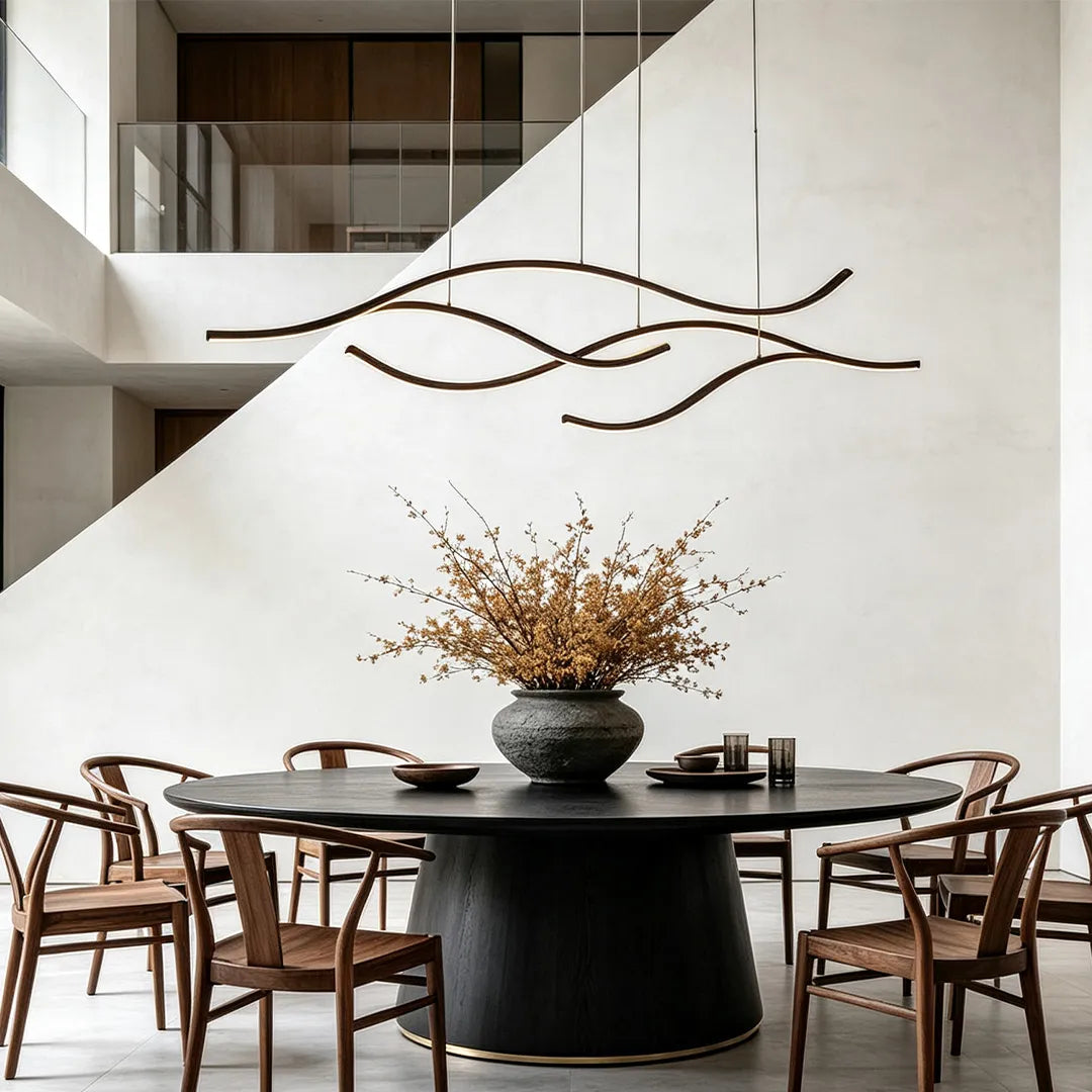 Suspension LED | Design Ondulé, Abat-Jour Silicone 4