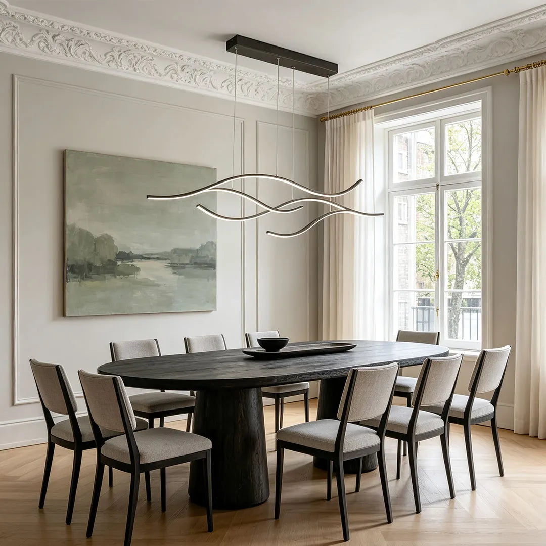 Suspension LED | Design Ondulé, Abat-Jour Silicone 5