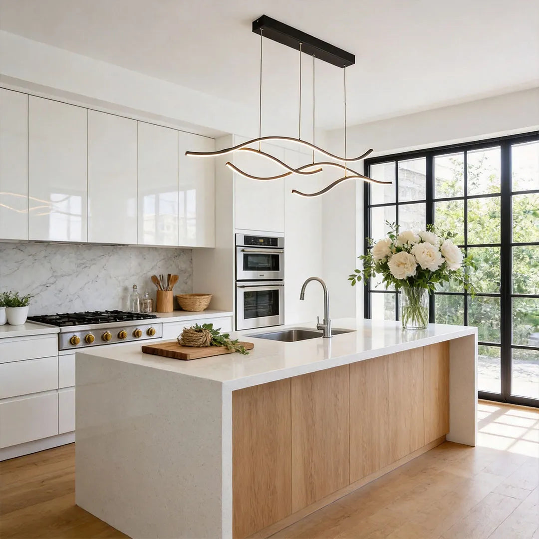 Suspension LED | Design Ondulé, Abat-Jour Silicone 6