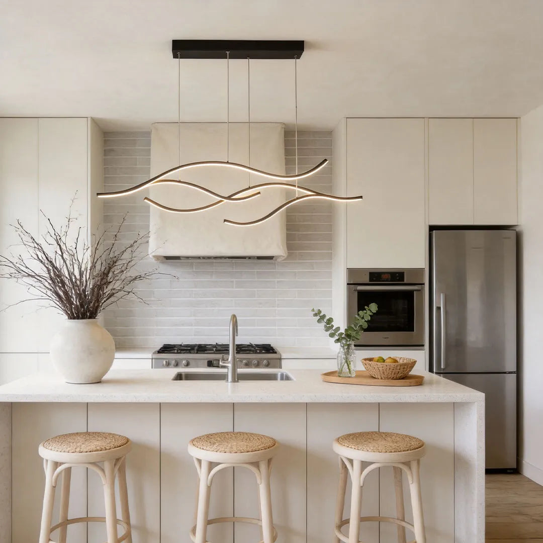 Suspension LED | Design Ondulé, Abat-Jour Silicone 8