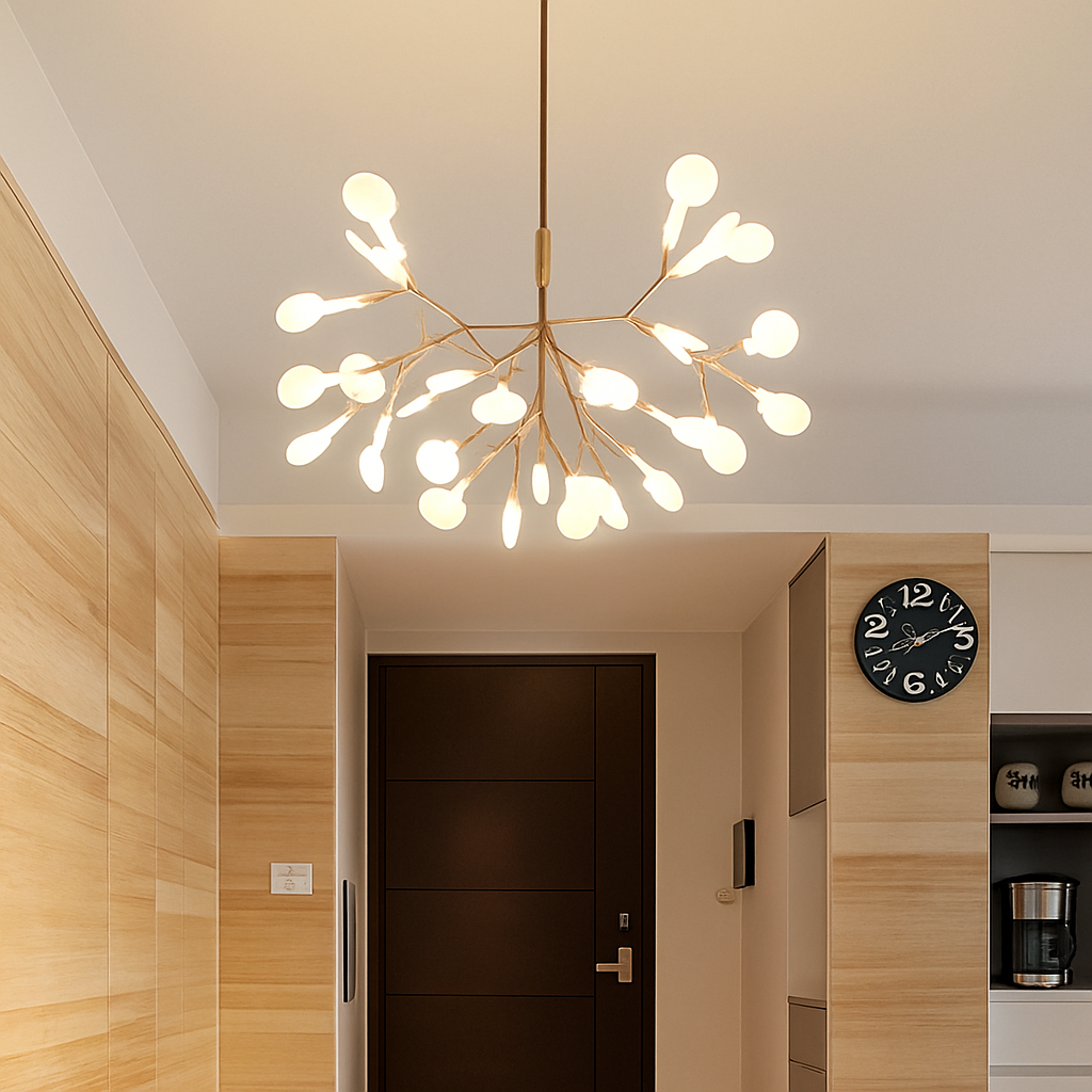Suspension LED | Structure Métallique, Finition Cuivrée ou Noire 6