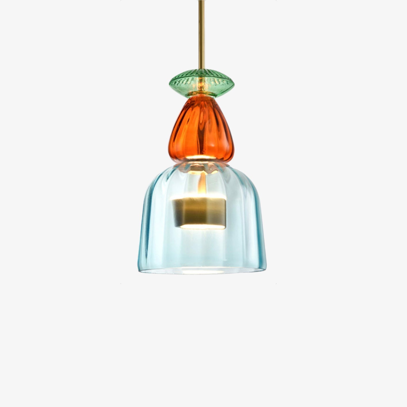Suspension Lumineuse Design | Verre Coloré, Finition Métal Moderne 9