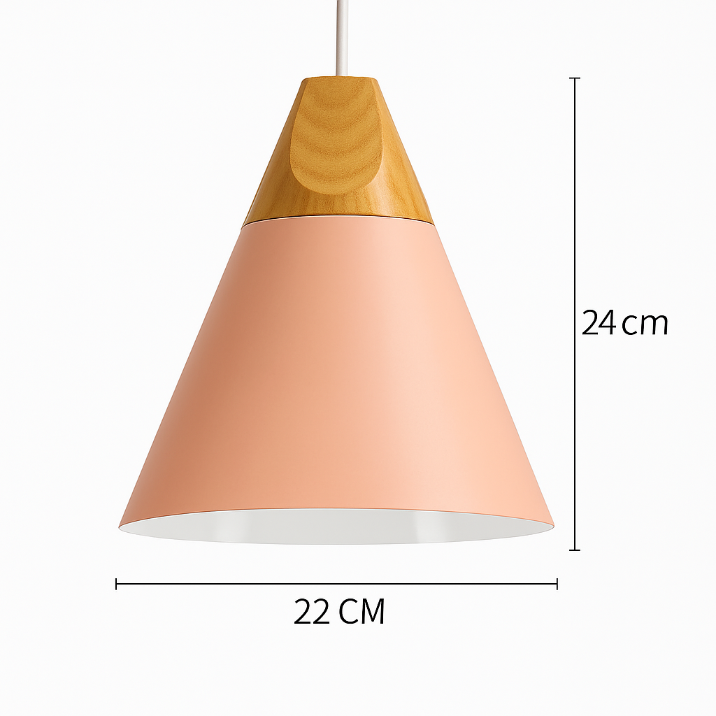 Suspension | Métal Coloré, Bois Clair, Formes Variées 13