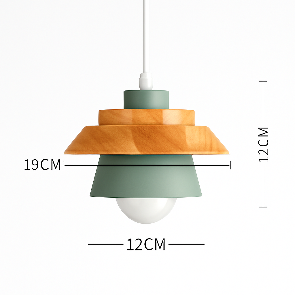 Suspension | Métal Coloré, Bois Clair, Formes Variées 18