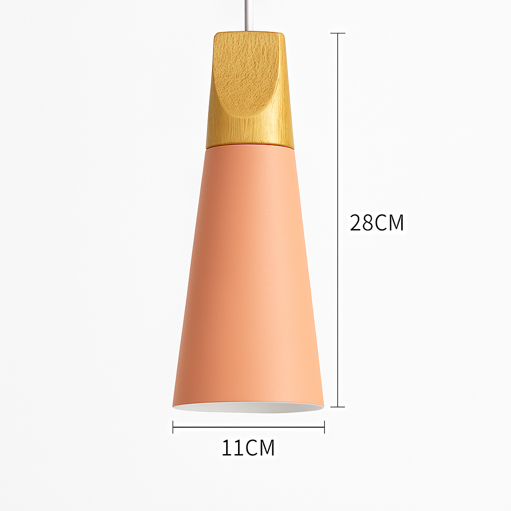 Suspension | Métal Coloré, Bois Clair, Formes Variées 24