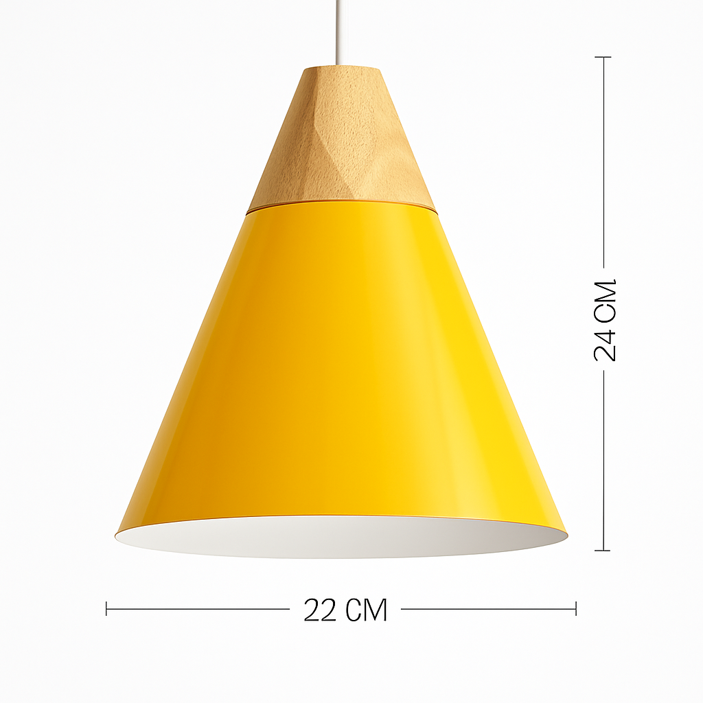 Suspension | Métal Coloré, Bois Clair, Formes Variées 6