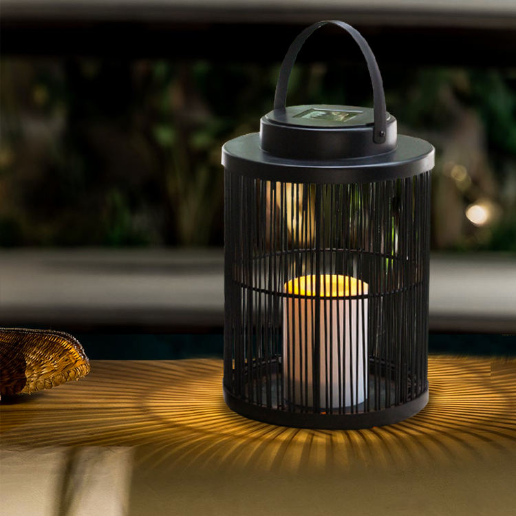 Lampe extérieure solaire LED décorative jardin terrasse lumière chaude autonome design boho