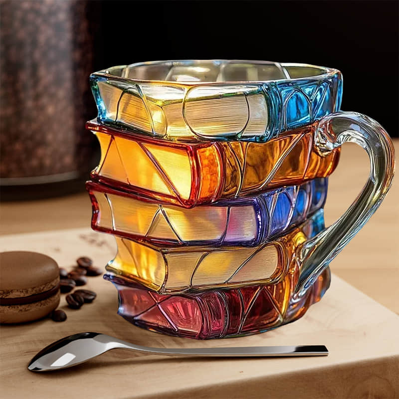 Tasse à Café 3D Artisanale - Design Unique Inspiré des Livres, Élégante et Pratique 1