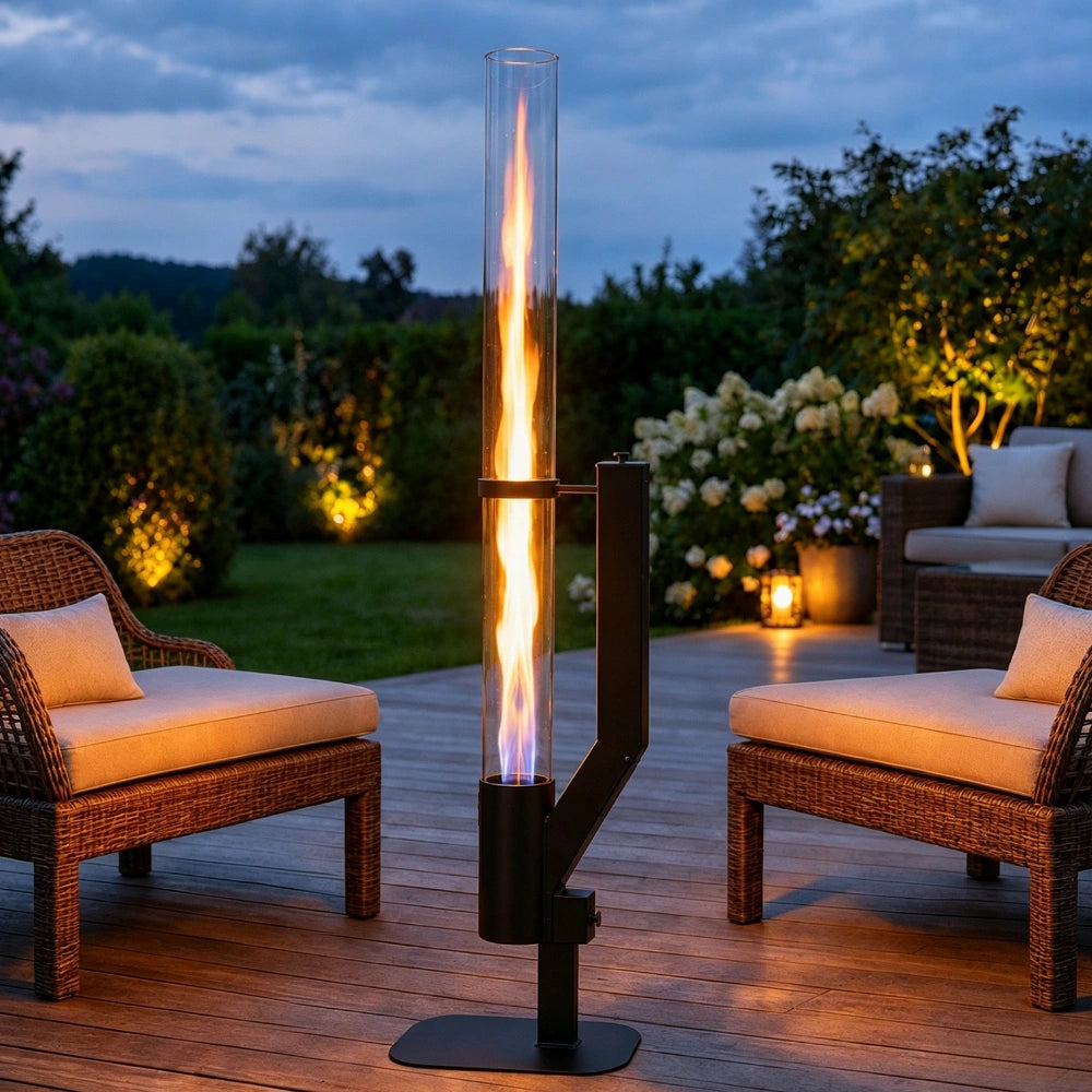 Torche à granulés | Flamme verticale, design mince 0