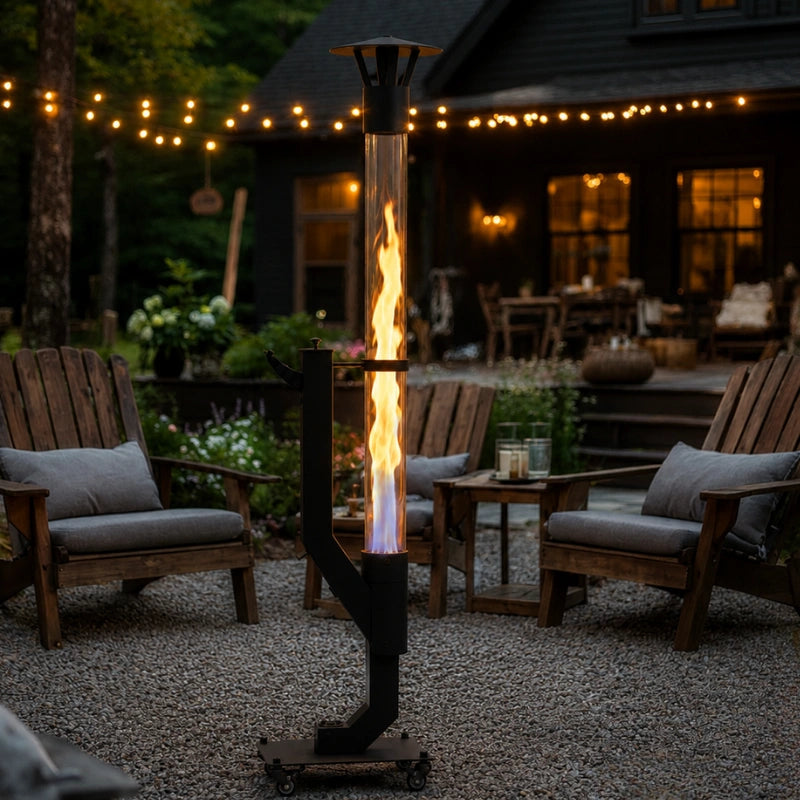 Torche à granulés | Flamme verticale, design mince 1