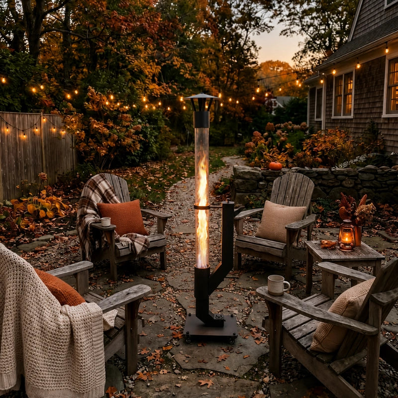 Torche à granulés | Flamme verticale, design mince 8