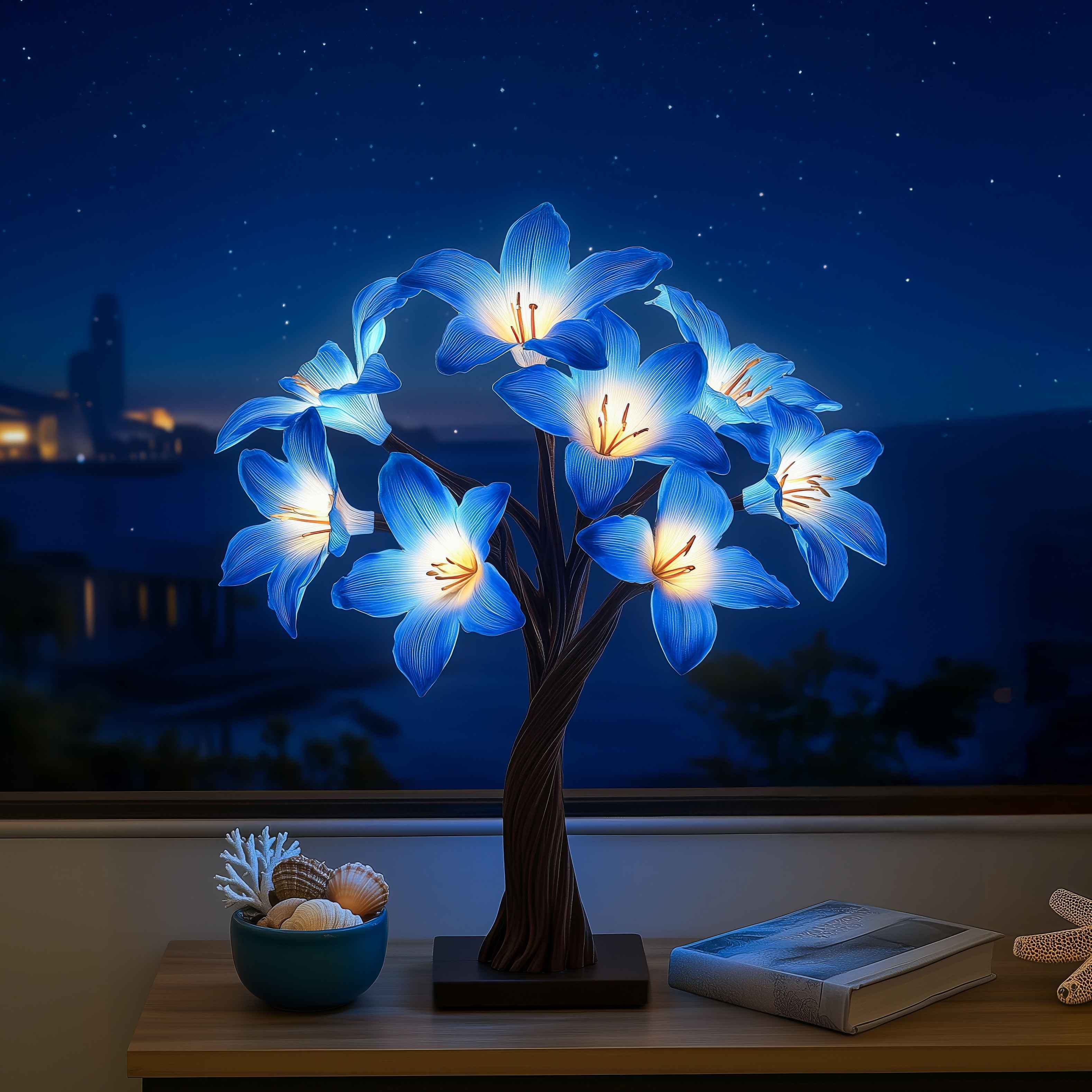 LumiLily Twilight – Lampe décorative LED Lys blanc chaud pour le salon